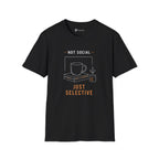 Not Social Just Selective Coffee Reading T-Shirt