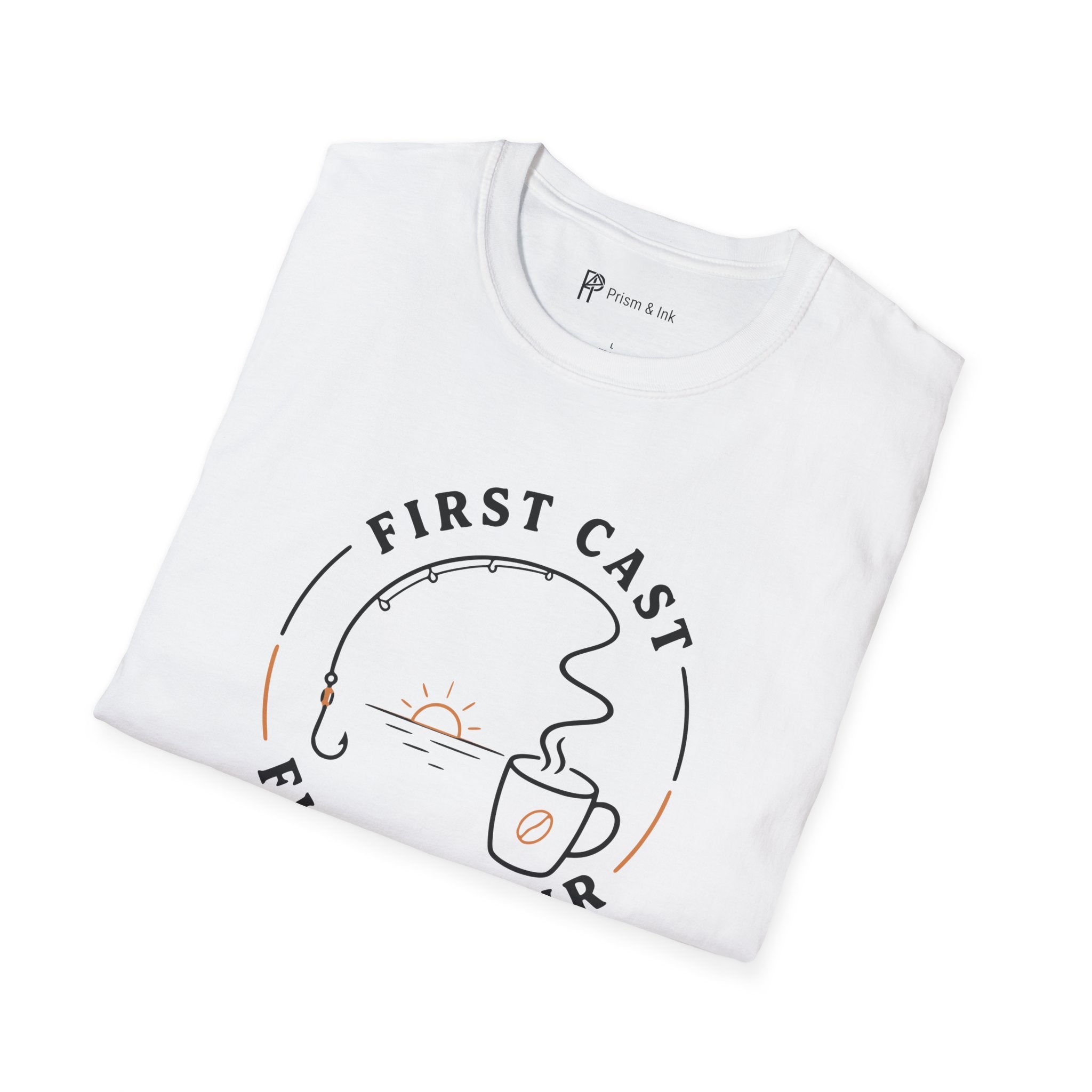 First Cast First Pour Fishing Coffee T-Shirt