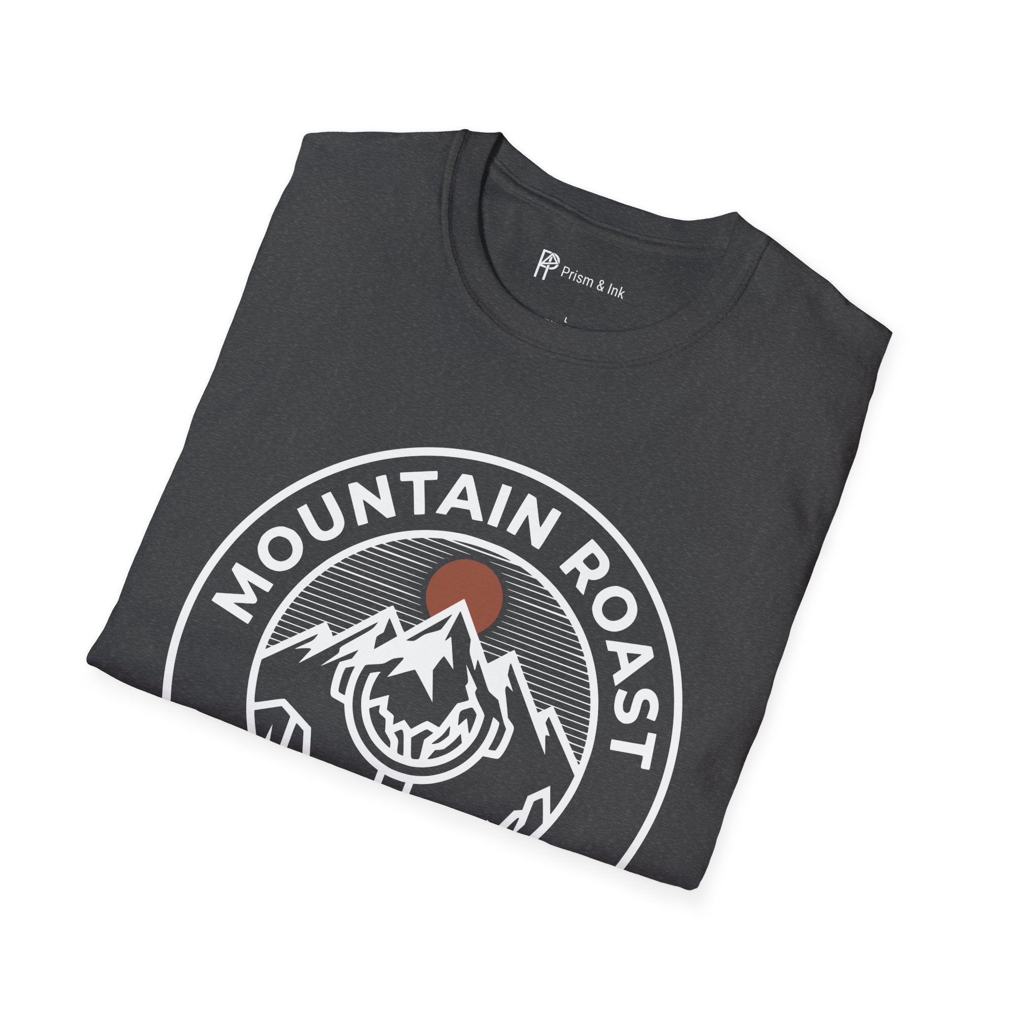 Mountain Roast T-Shirt — Portafilter and Peak Crest Graph