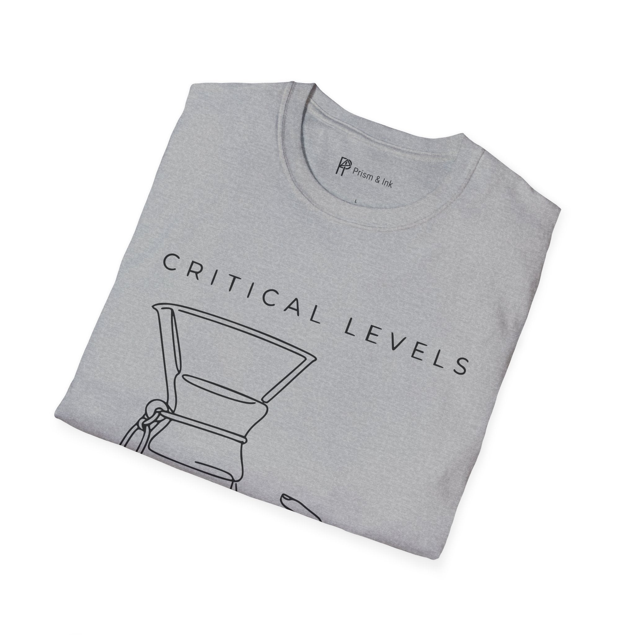 Critical Levels T-Shirt — Chemex and Low Battery Line Art