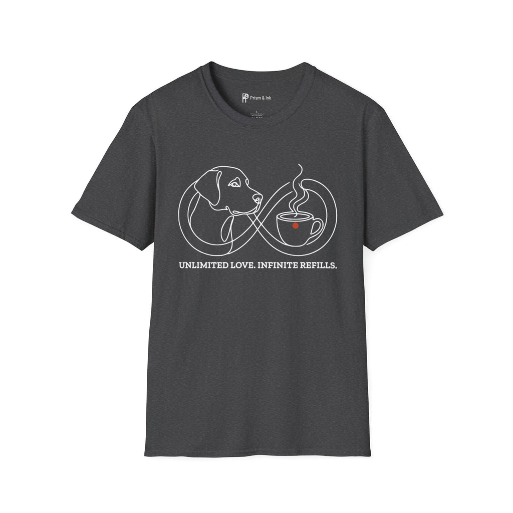 Unlimited Love Infinite Refills Dog Coffee T-Shirt