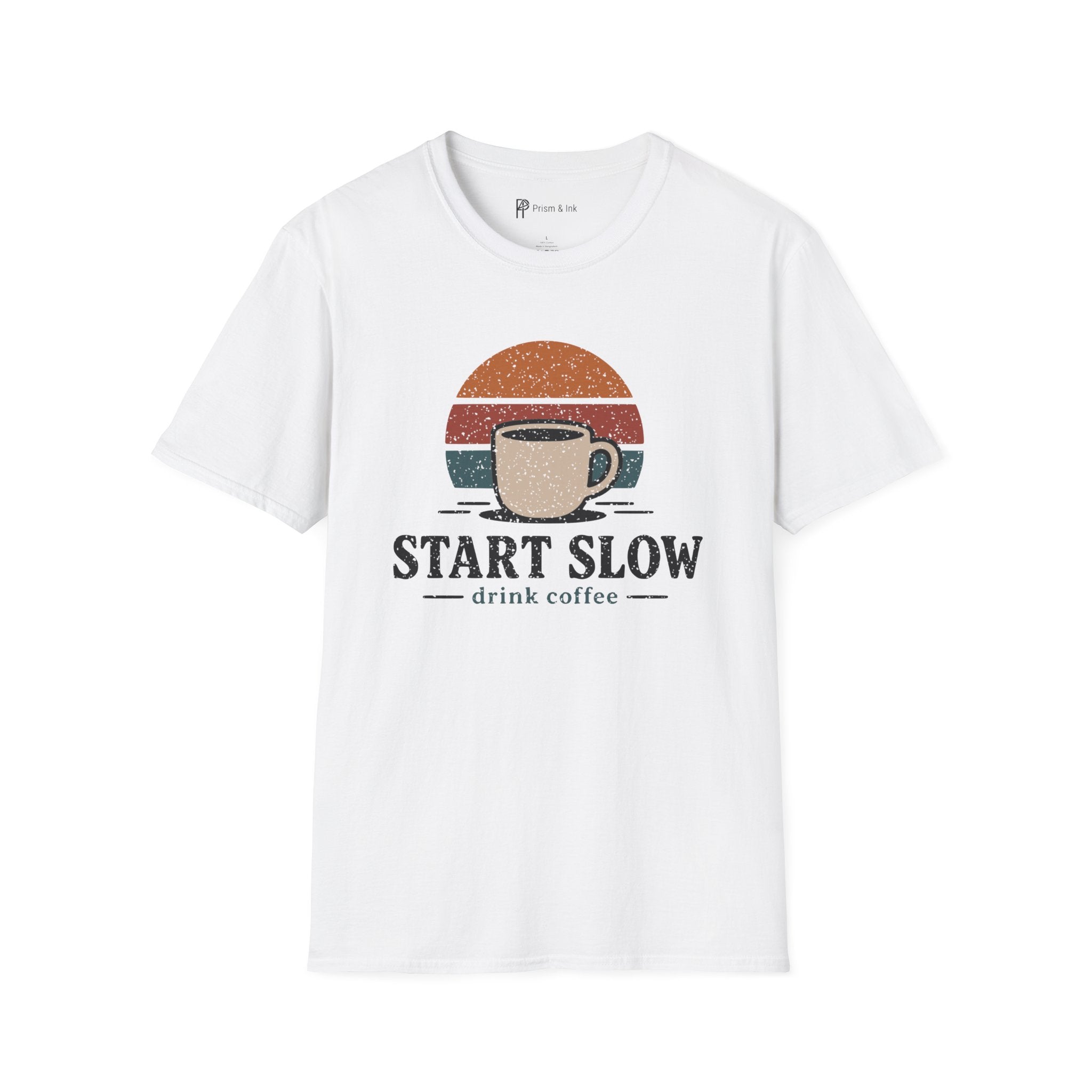 Start Slow Retro Sunset Coffee Ritual T-Shirt