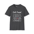 Café Found T-Shirt — Urban Map Grid and Cup Graph