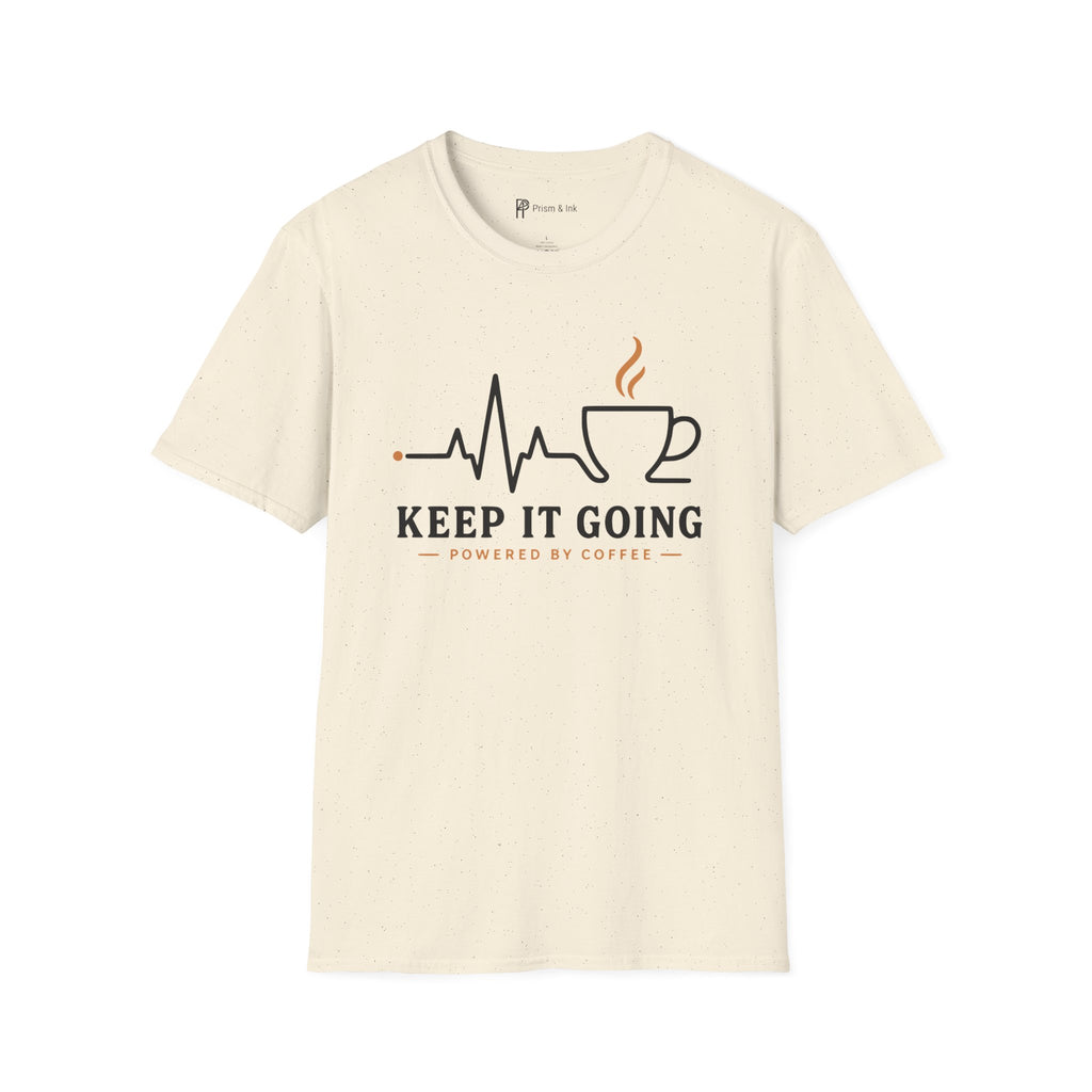 Keep It Going Powered By Coffee Heartbeat T-Shirt