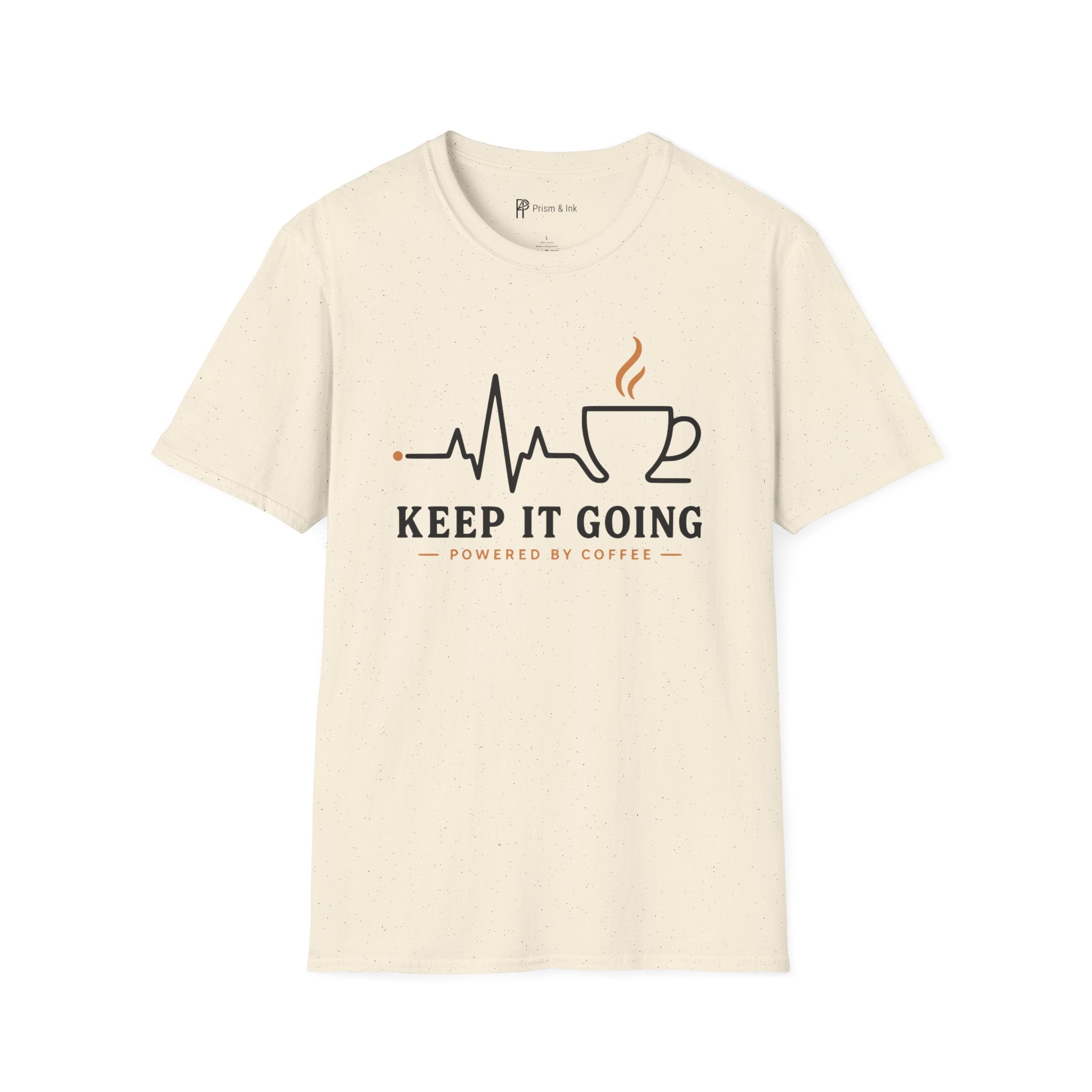Keep It Going Powered By Coffee Heartbeat T-Shirt