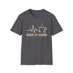 Keep It Going Powered By Coffee Heartbeat T-Shirt