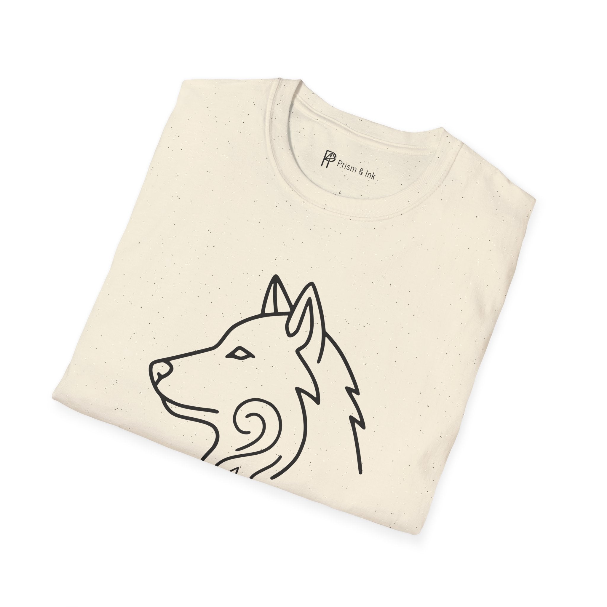 Wolf Spirit in Every Brew T-Shirt — Minimalist Campfire & Wild Coffee Silhouette