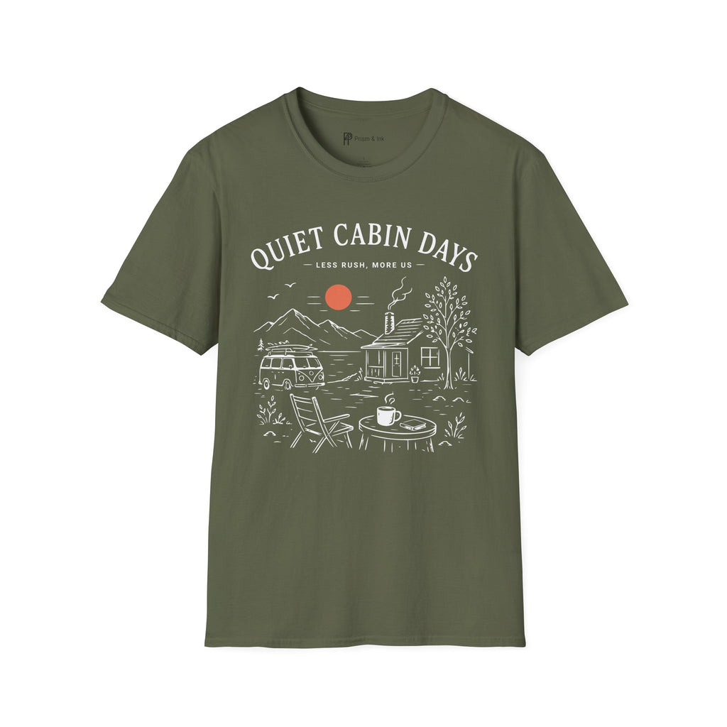 Quiet Cabin Days Coffee Escape T-Shirt