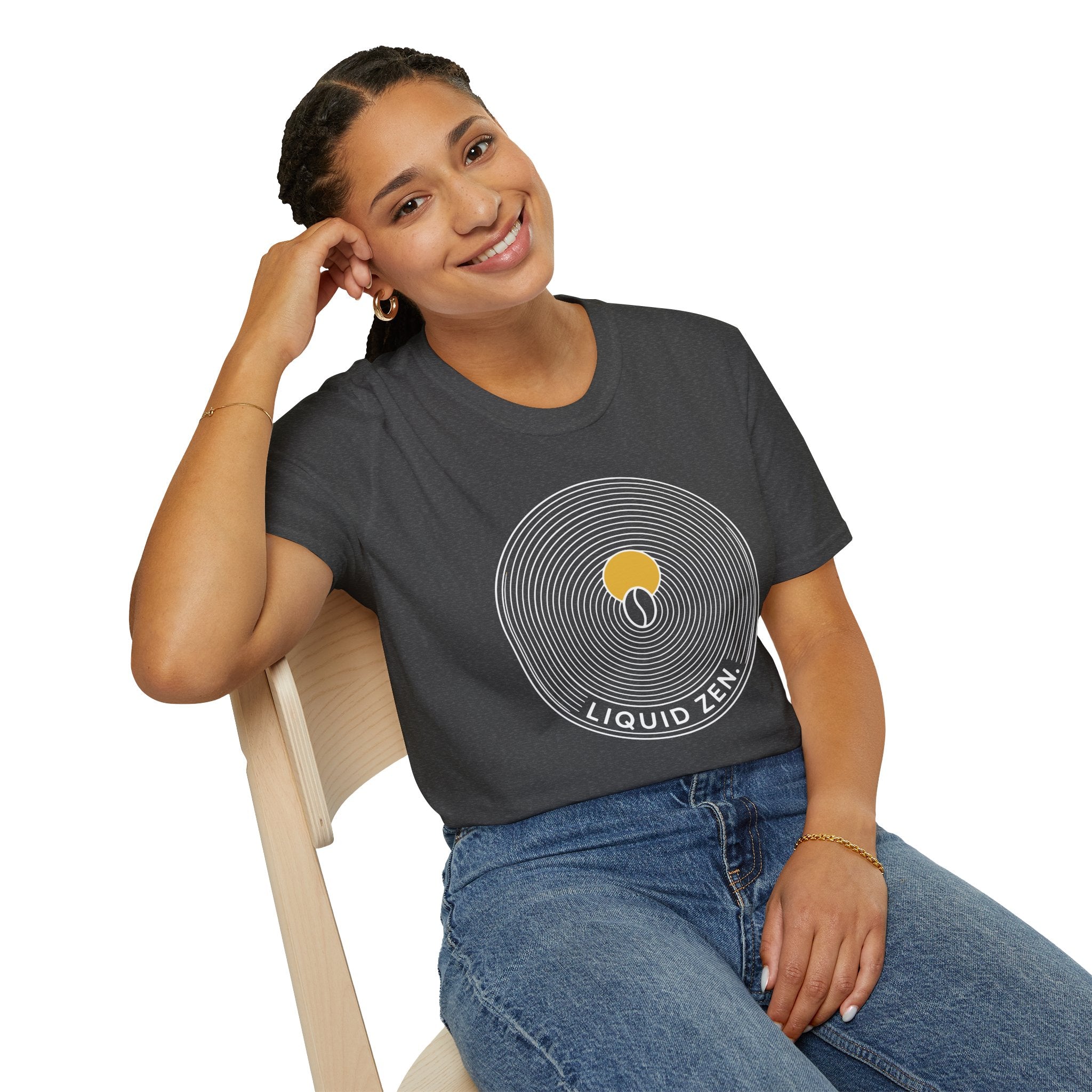 Liquid Zen Minimalist Coffee Bean T-Shirt
