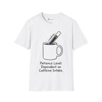 Caffeine Intake T-Shirt — Loading Progress Bar and Mug Graph
