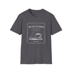 Read Slower Quiet Rituals Coffee Reading T-Shirt