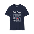 Café Found T-Shirt — Urban Map Grid and Cup Graph