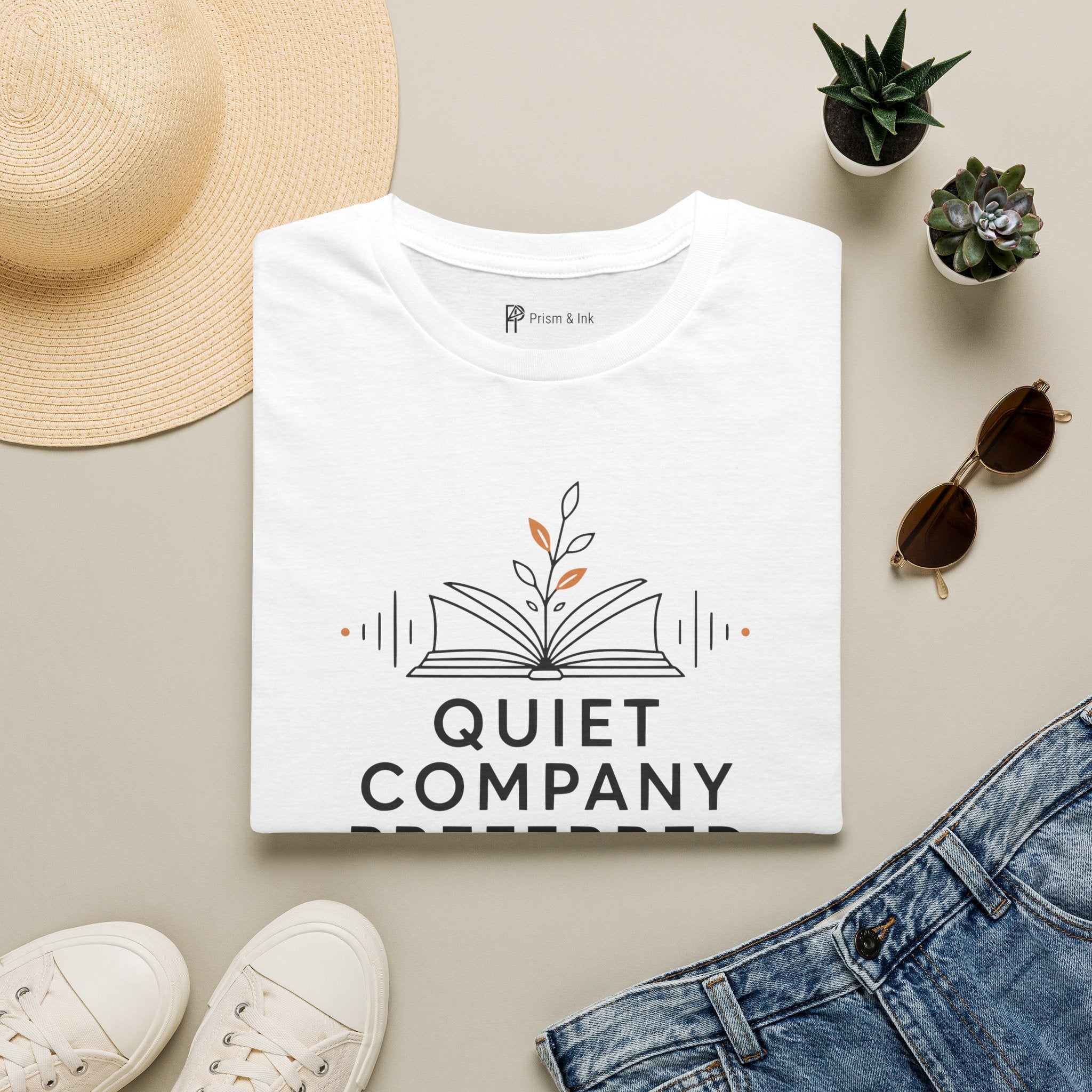 Quiet Company Preferred Book Lover Minimalist T-Shirt