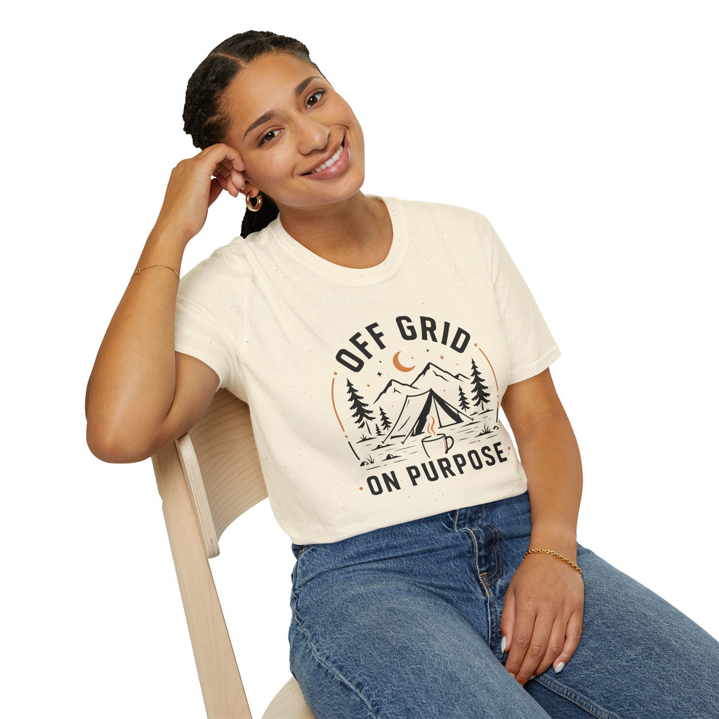 Off Grid On Purpose Camping Coffee T-Shirt