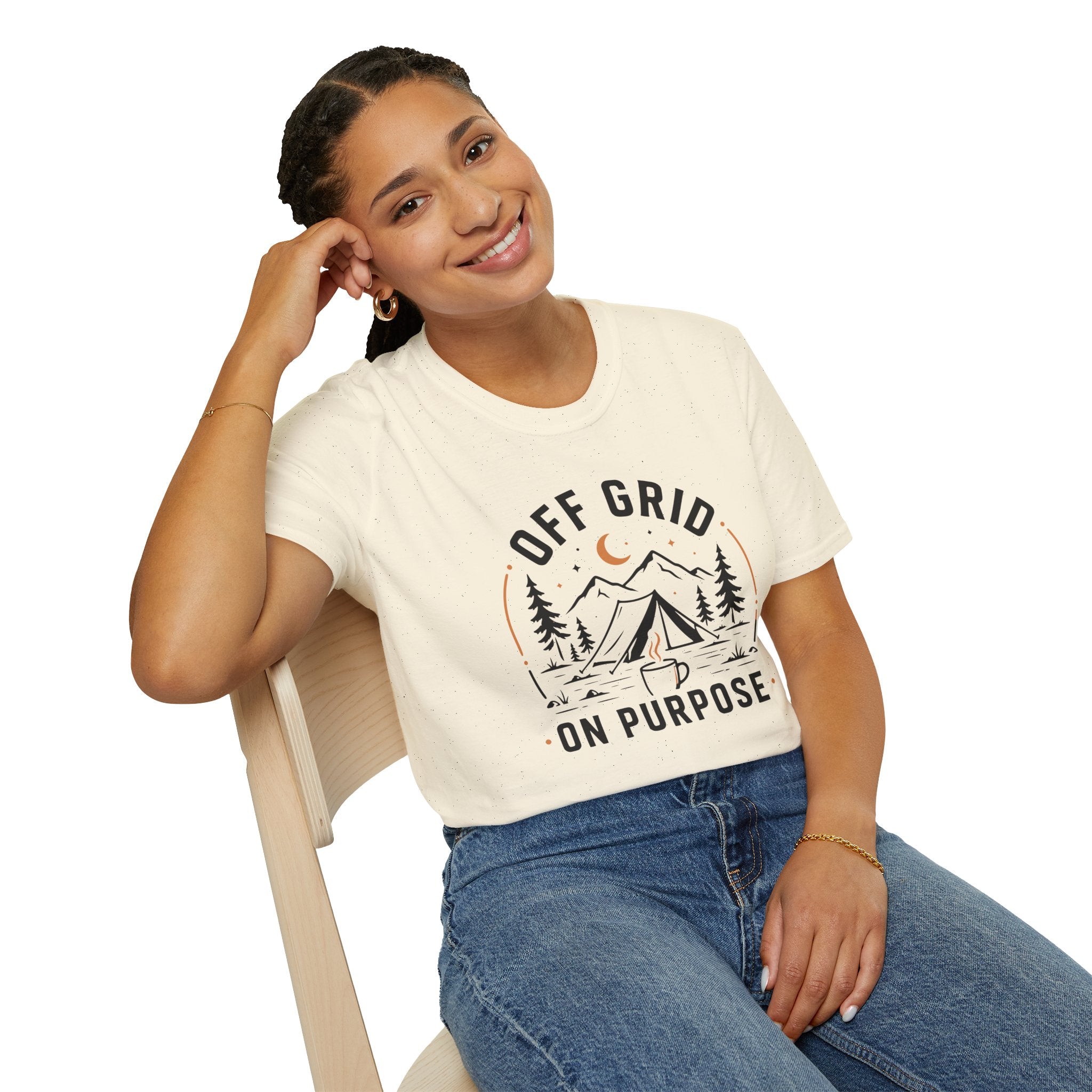 Off Grid On Purpose Camping Coffee T-Shirt
