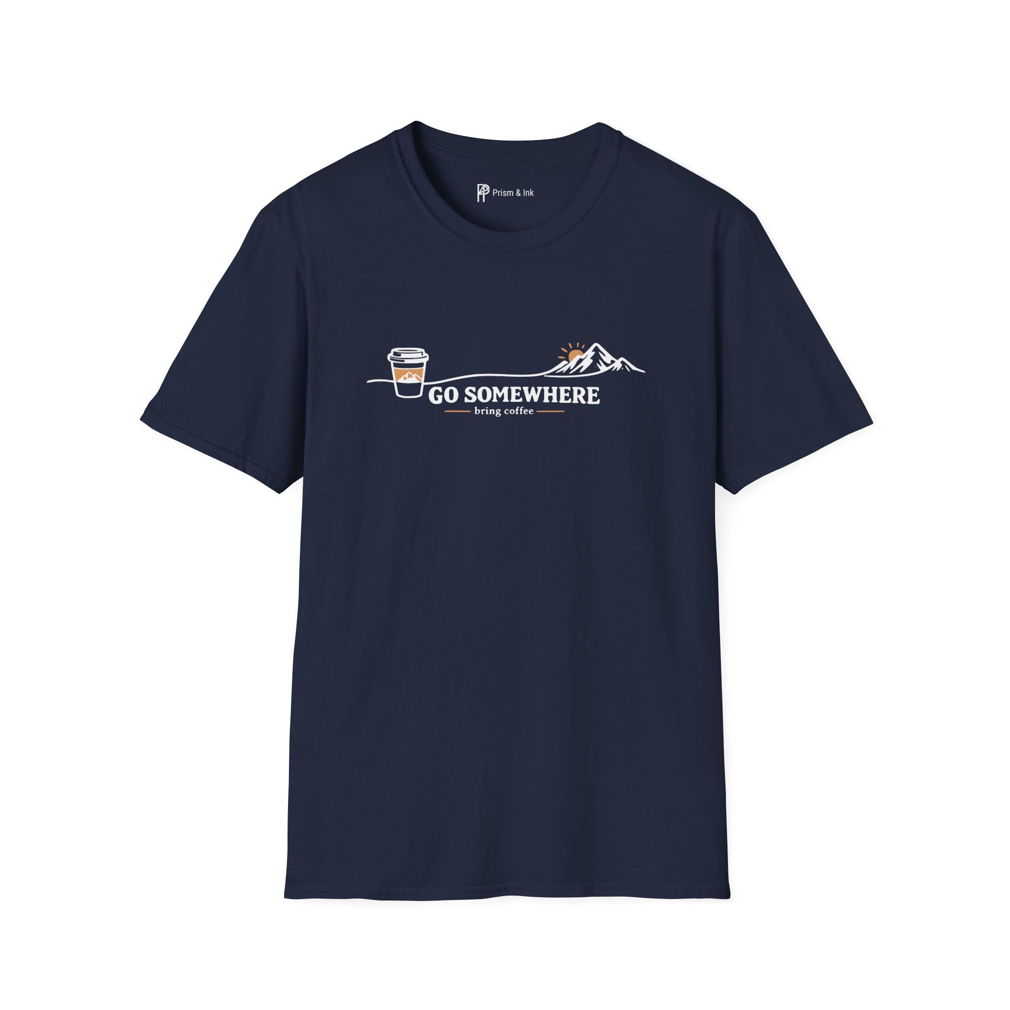 Go Somewhere Mountain Peak Expedition Coffee T-Shirt