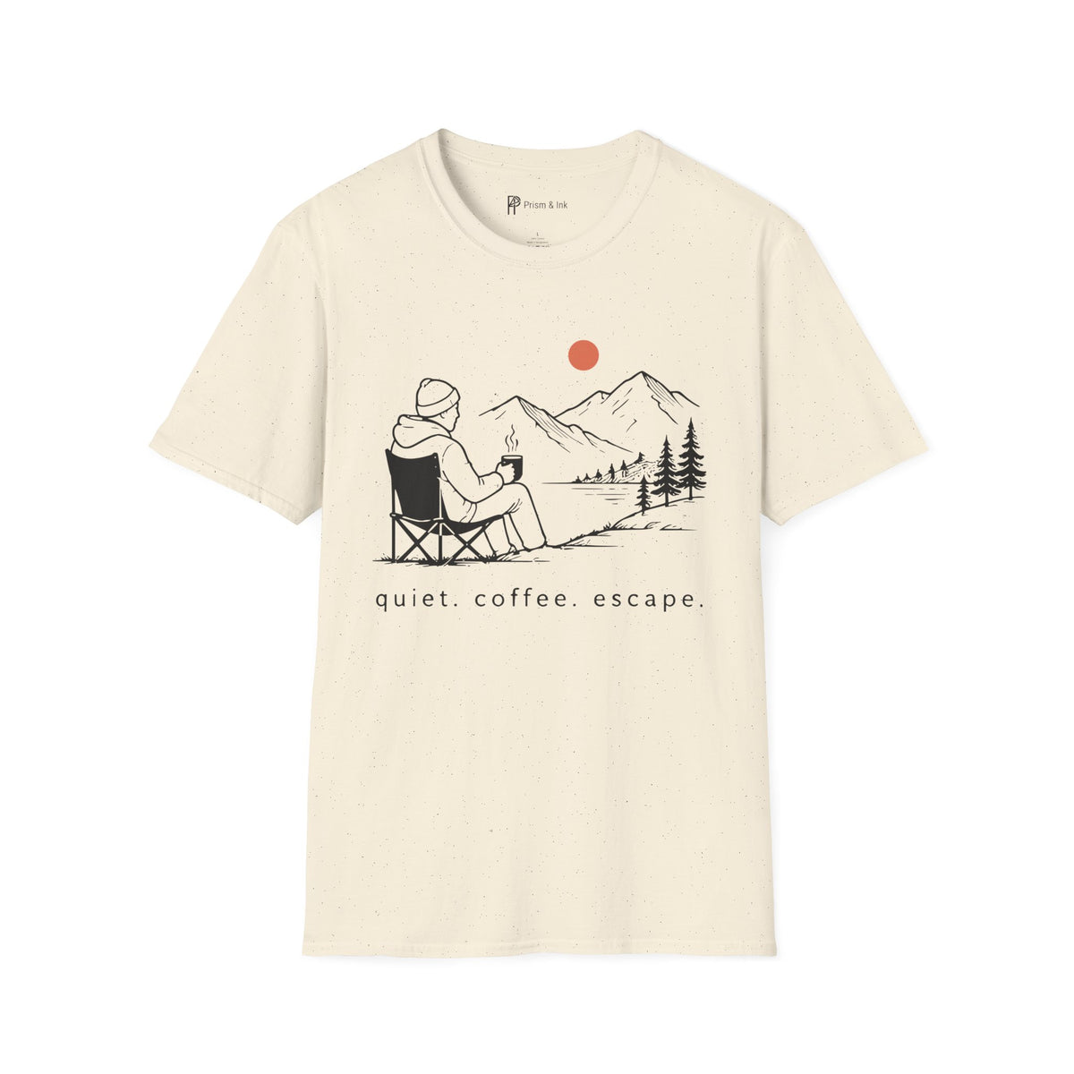 Quiet Coffee Escape Mountain Camping T-Shirt