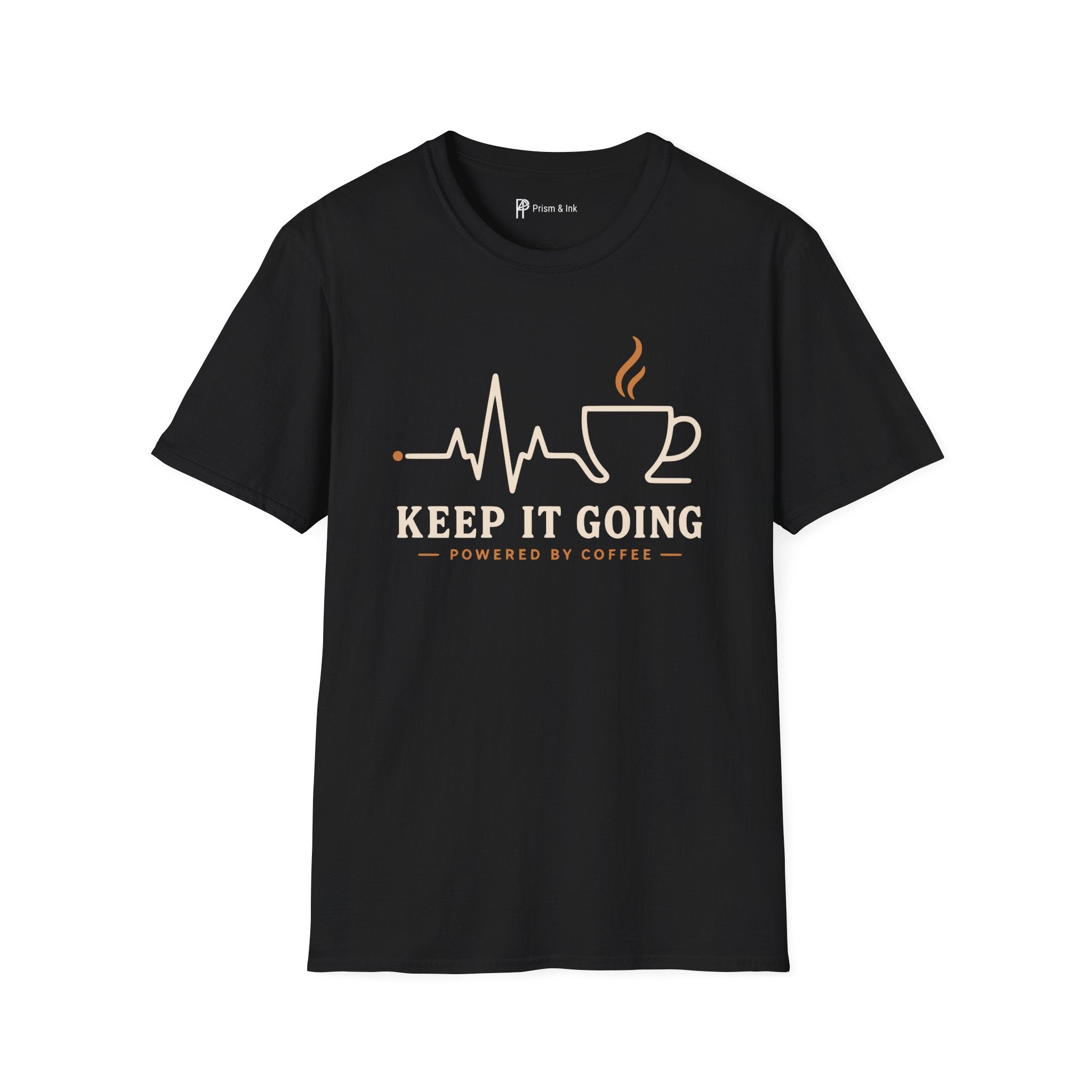 Keep It Going Powered By Coffee Heartbeat T-Shirt