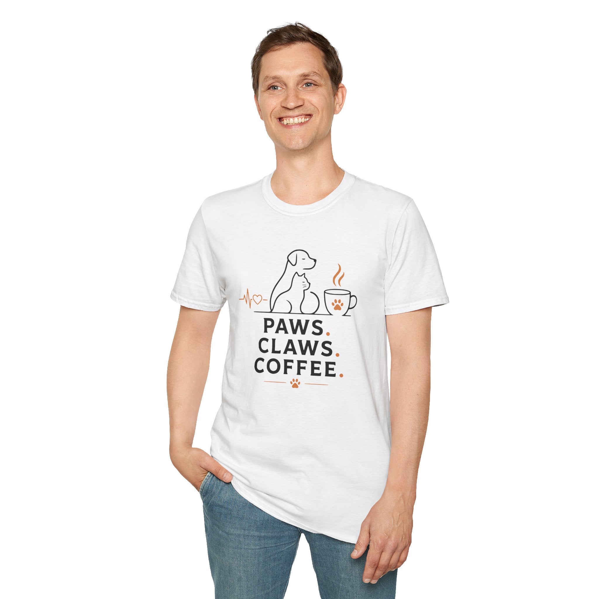 Paws Claws Coffee Pet Lover T-Shirt
