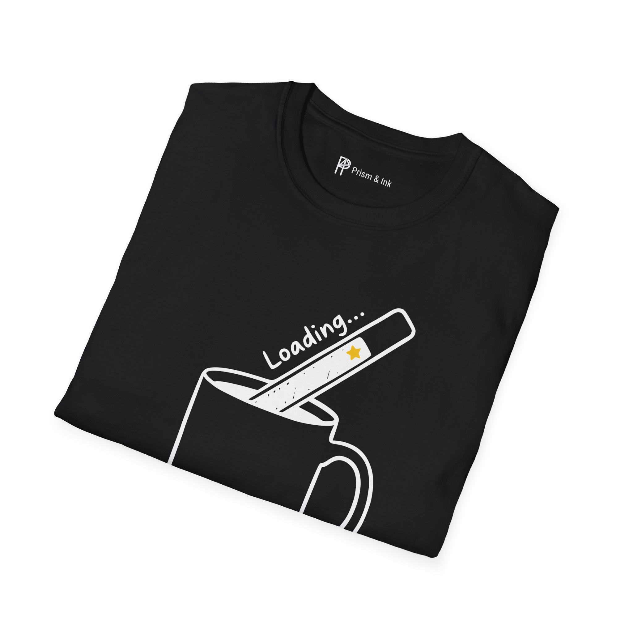 Caffeine Intake T-Shirt — Loading Progress Bar and Mug Graph