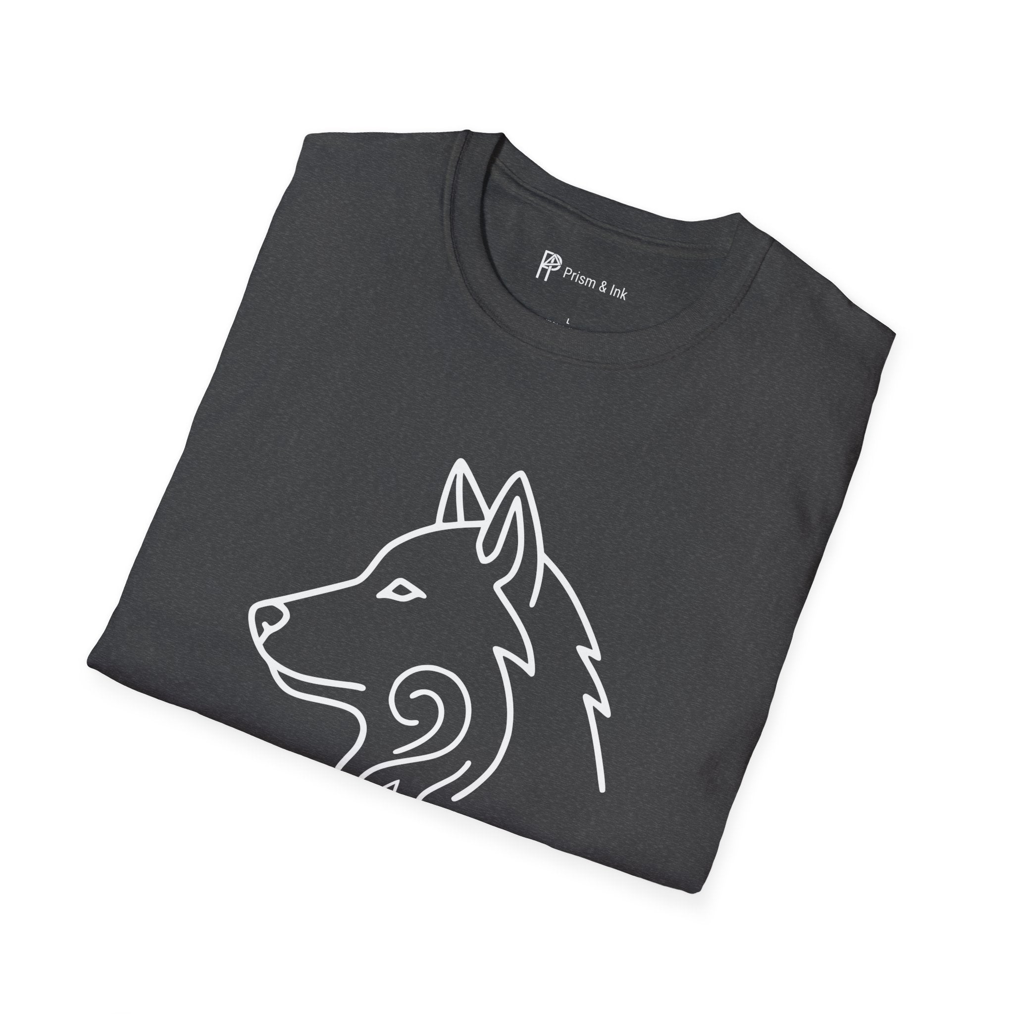 Wolf Spirit in Every Brew T-Shirt — Minimalist Campfire & Wild Coffee Silhouette