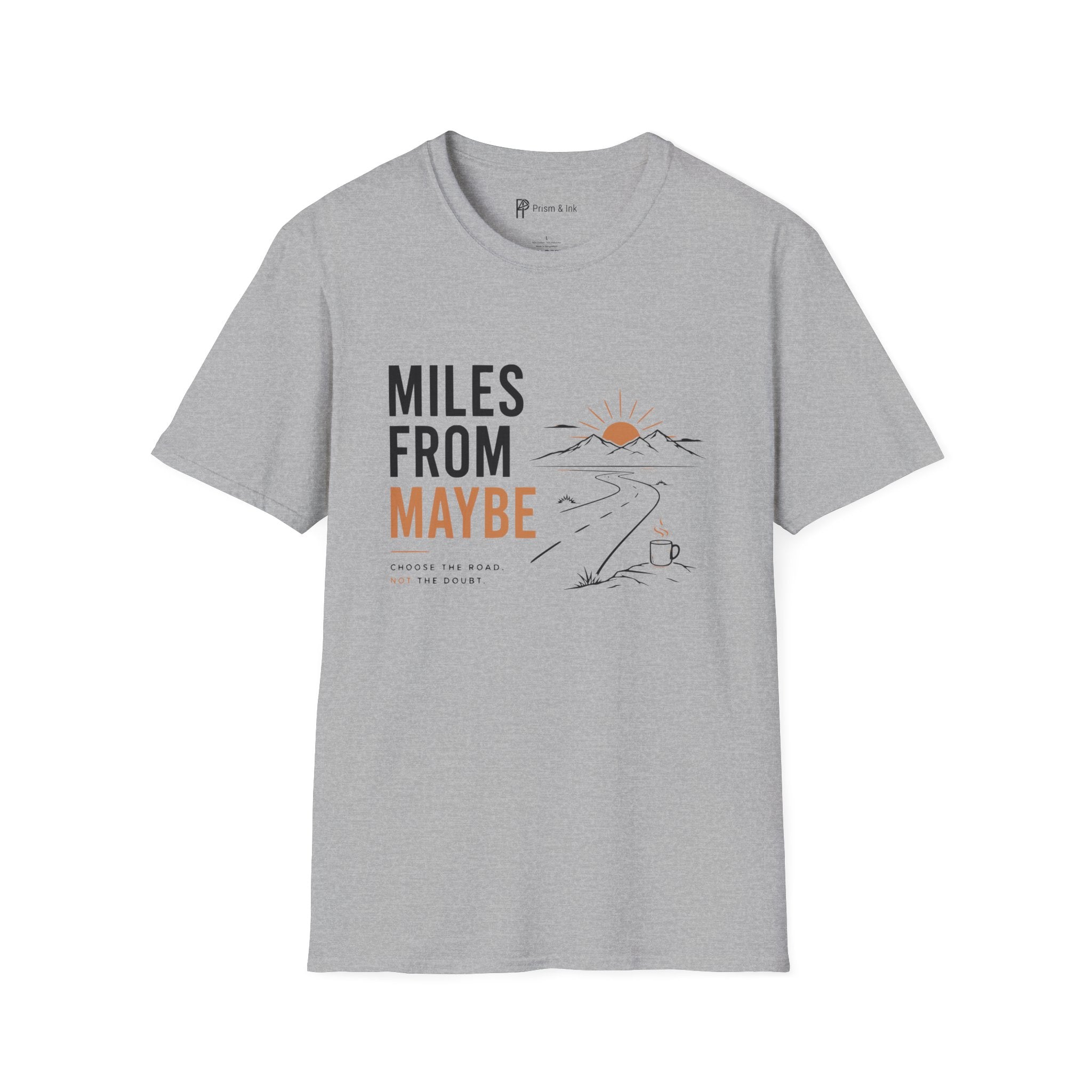 Miles From Maybe Roadtrip Coffee T-Shirt