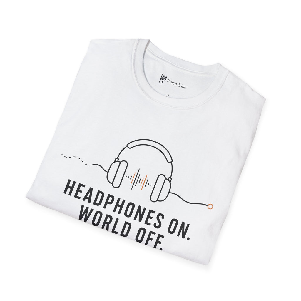 Headphones On World Off Introvert Music T-Shirt