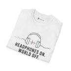 Headphones On World Off Introvert Music T-Shirt