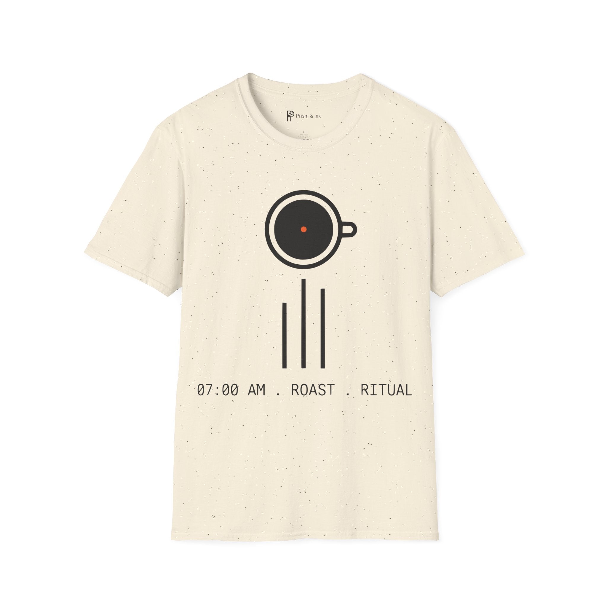 07:00 AM Roast Ritual T-Shirt — Minimal Coffee Cup Graphic