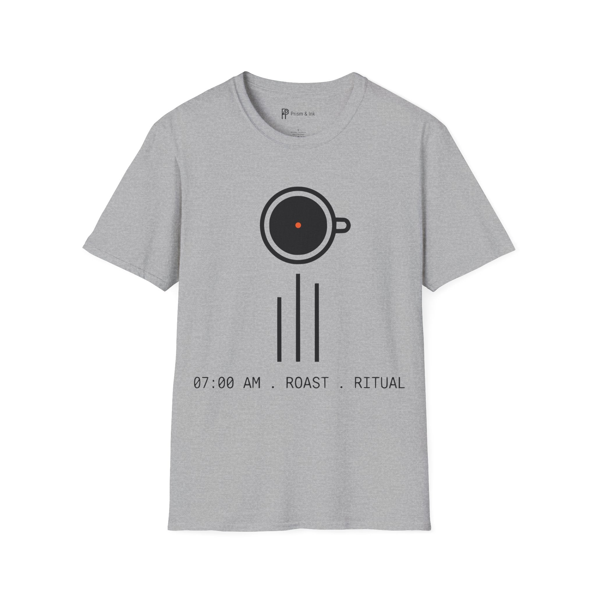 07:00 AM Roast Ritual T-Shirt — Minimal Coffee Cup Graphic