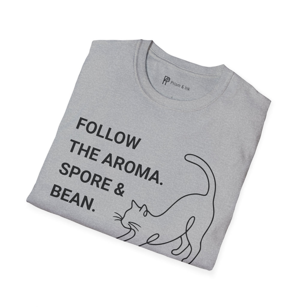 Follow the Aroma Cat Coffee T-Shirt