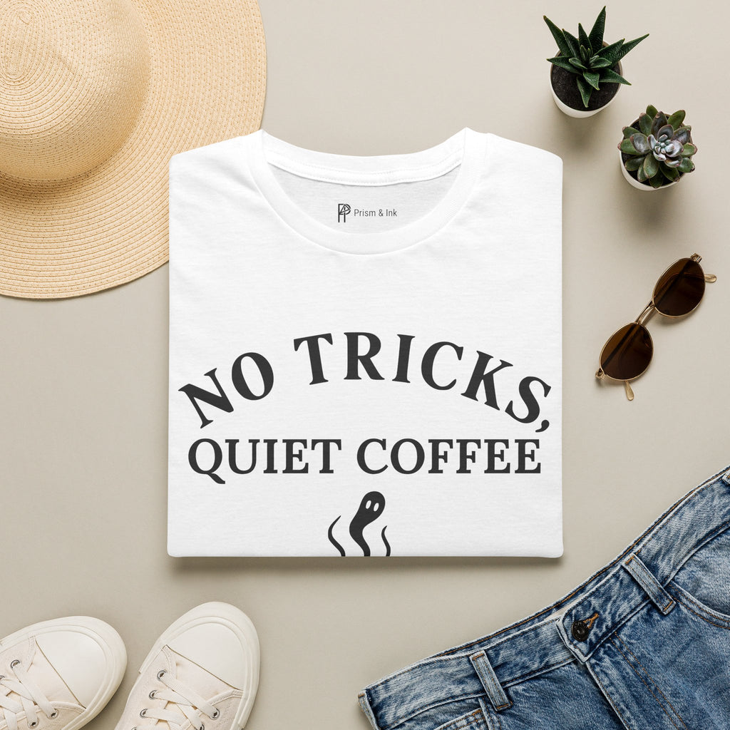 No Tricks Quiet Coffee Halloween T-Shirt