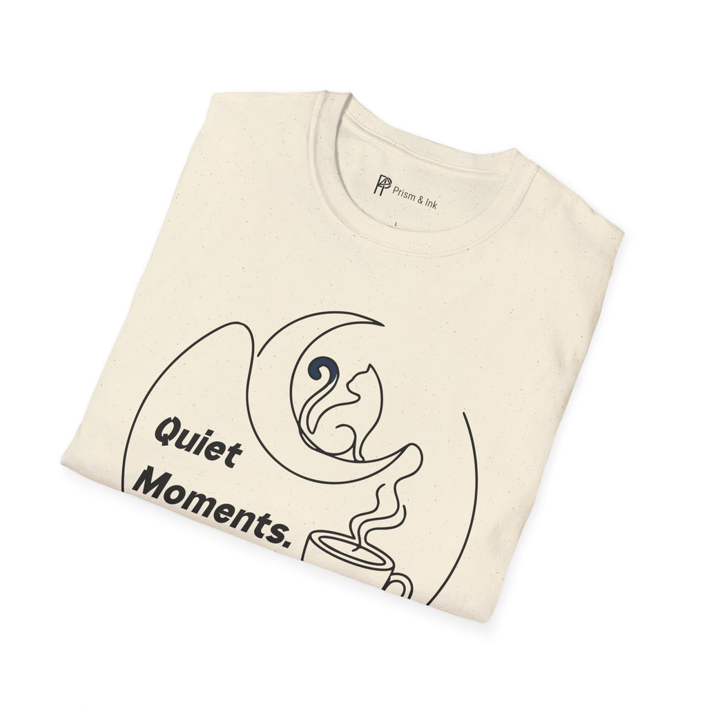 Quiet Moments Cat & Moon Coffee T-Shirt