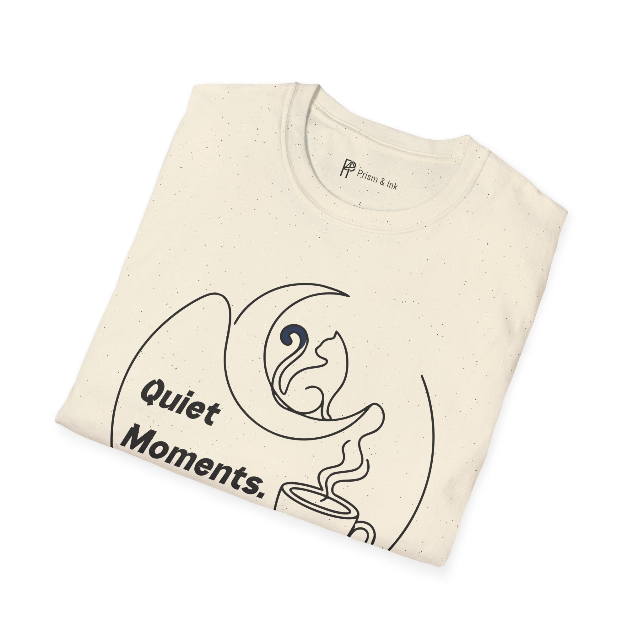 Quiet Moments Cat & Moon Coffee T-Shirt