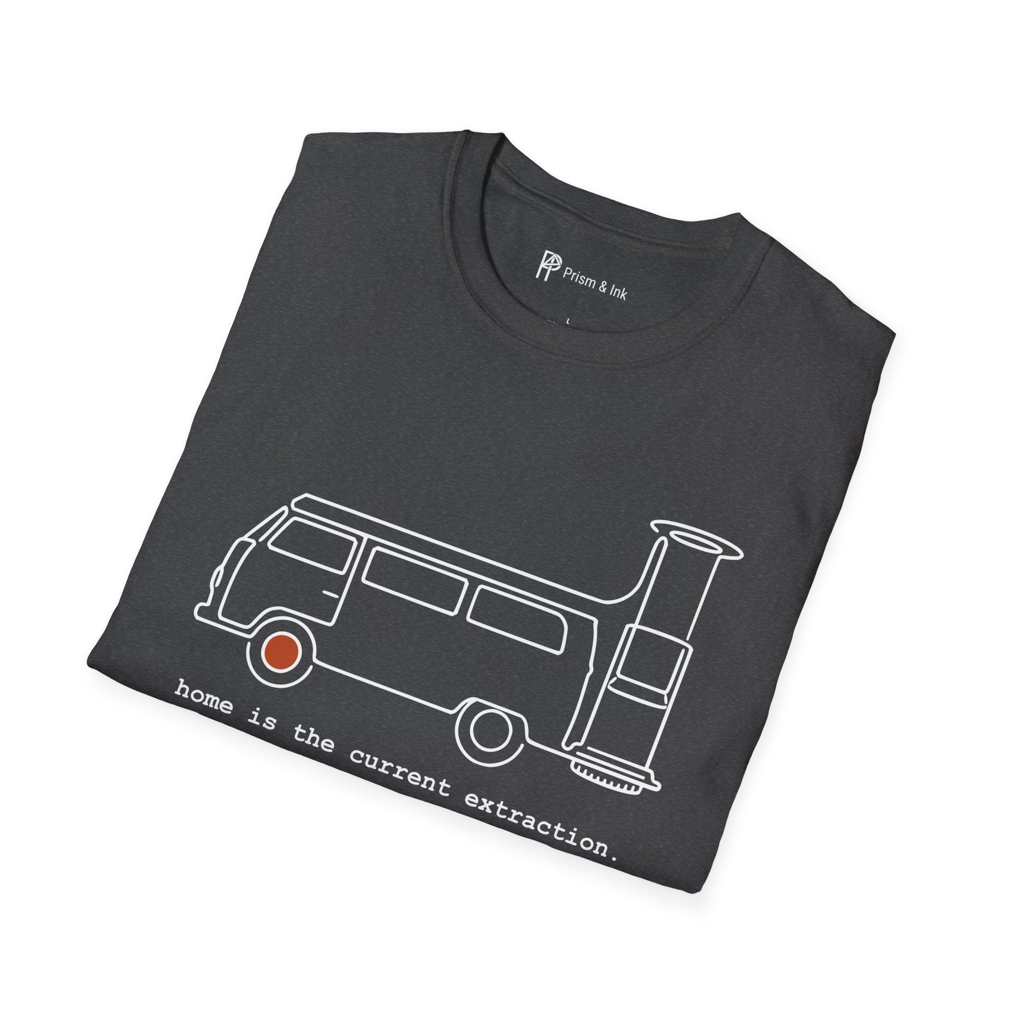 Van Life Exploration T-Shirt — Minimalist Camper & AeroPress "Anywhere" Art
