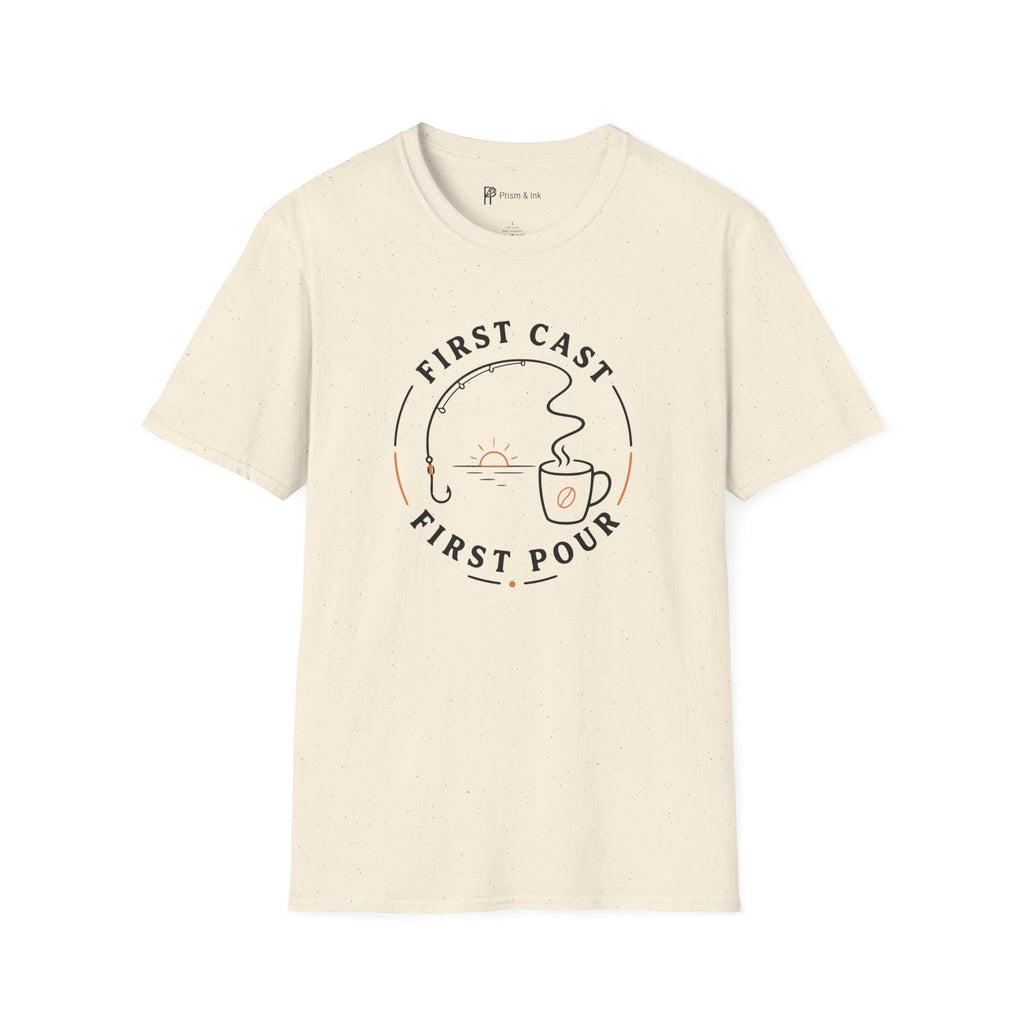 First Cast First Pour Fishing Coffee T-Shirt