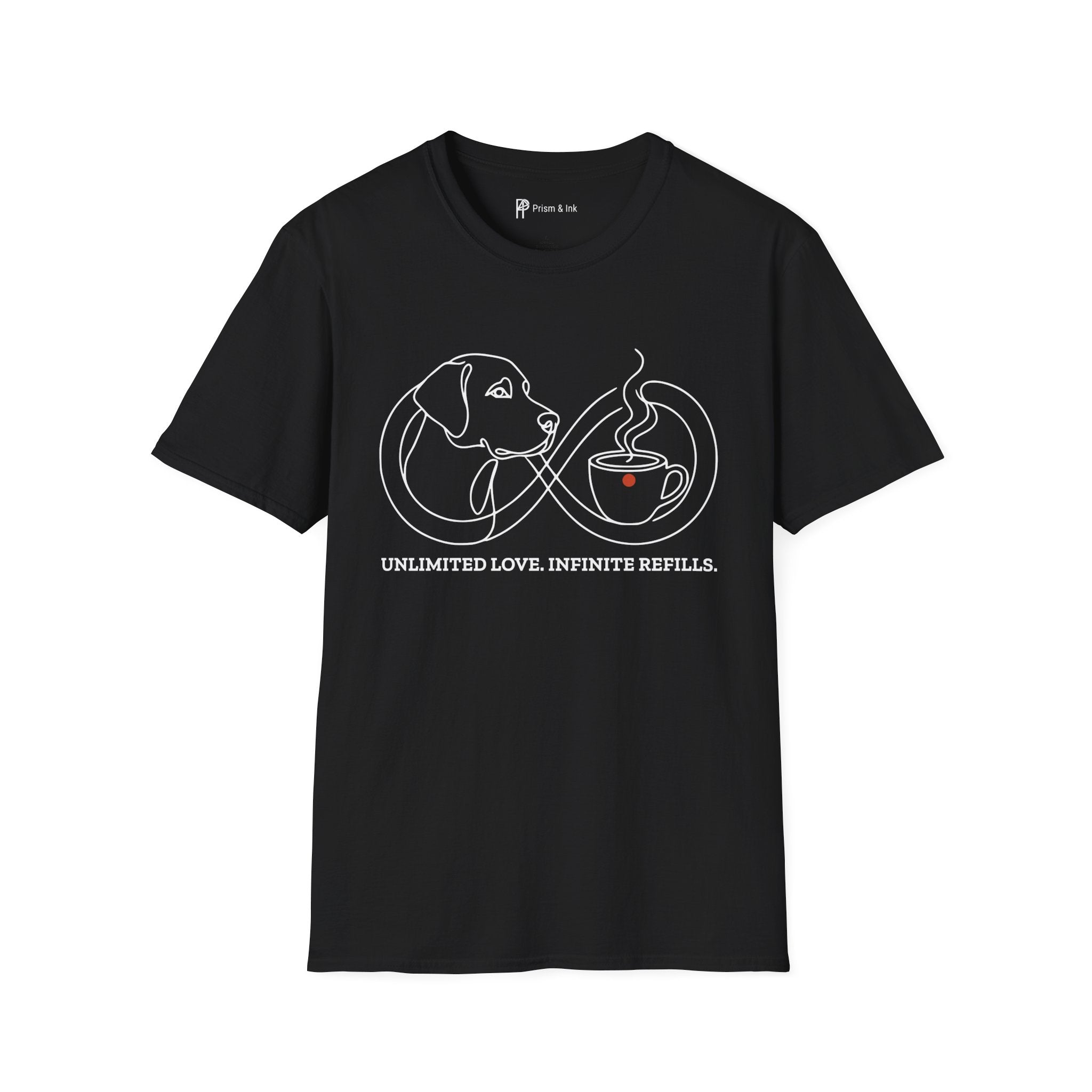 Unlimited Love Infinite Refills Dog Coffee T-Shirt