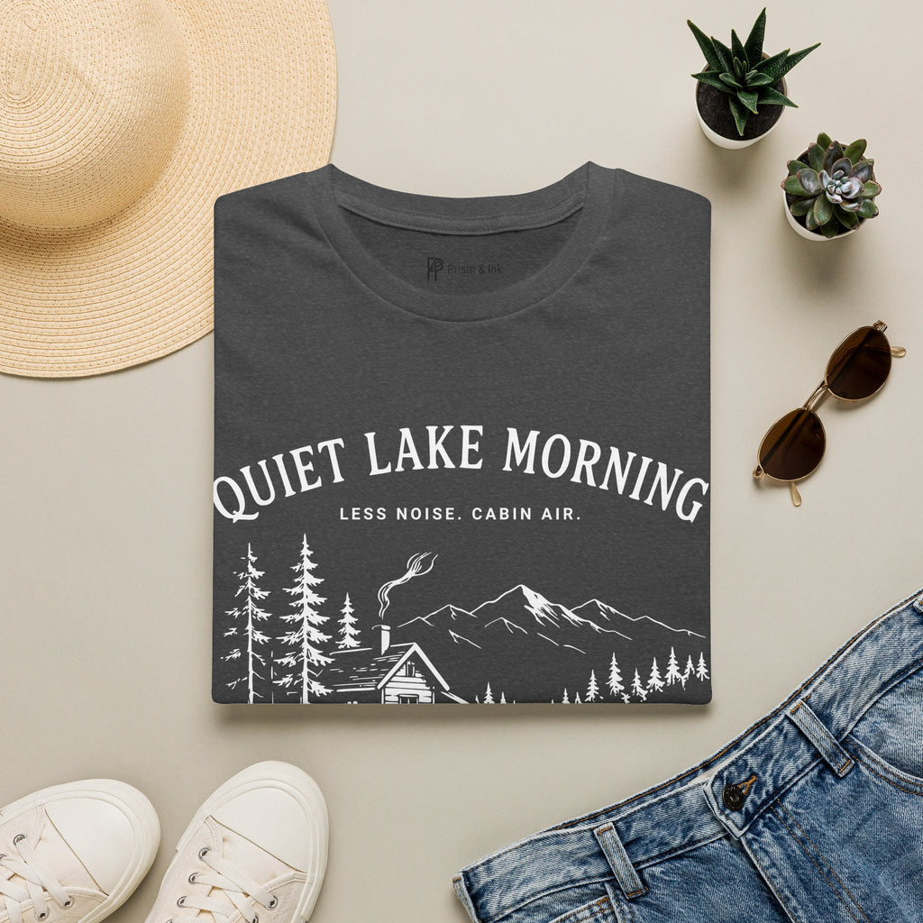 Quiet Lake Morning Cabin T-Shirt