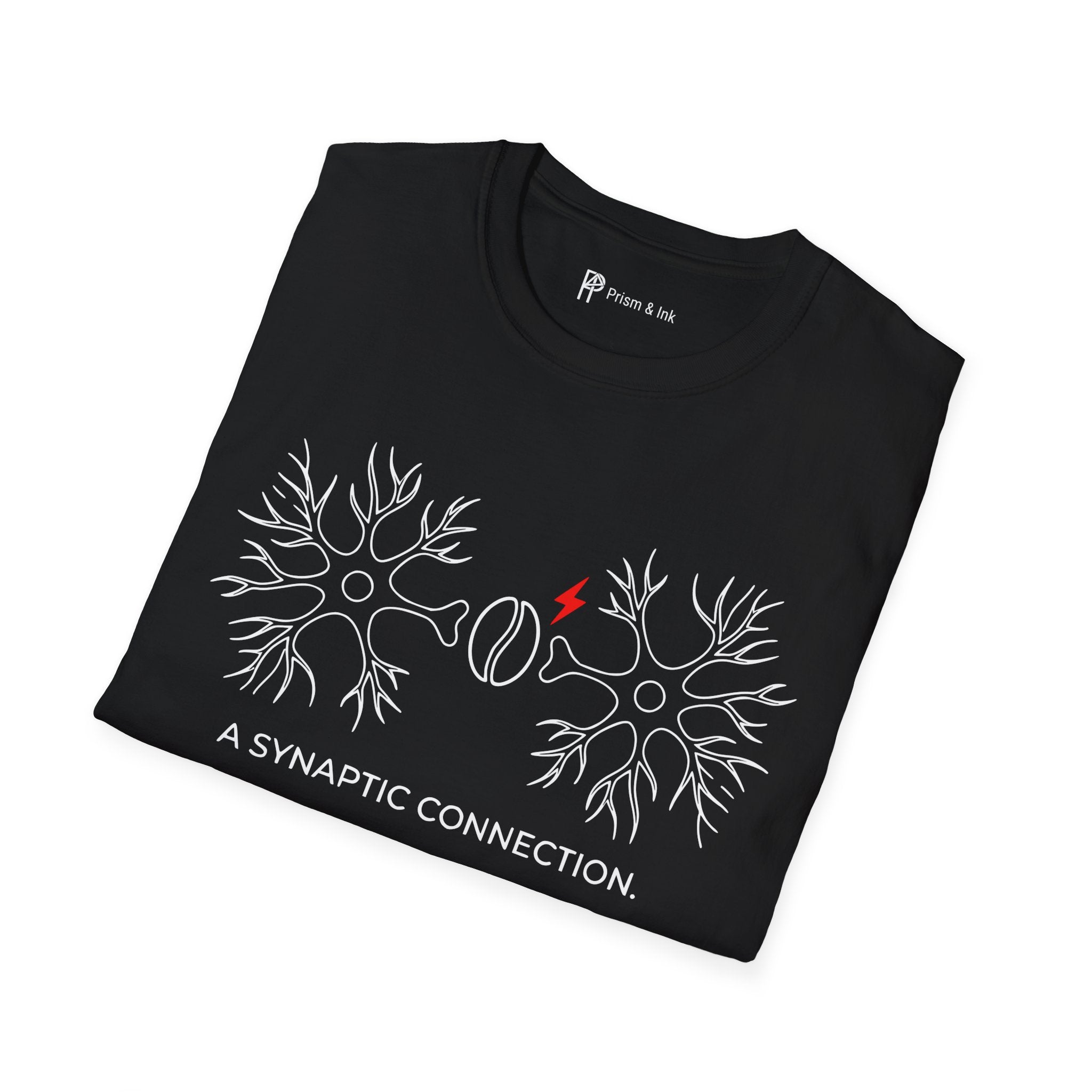A Synaptic Connection T-Shirt — Neuroscience & Coffee Bean Brain Science Art