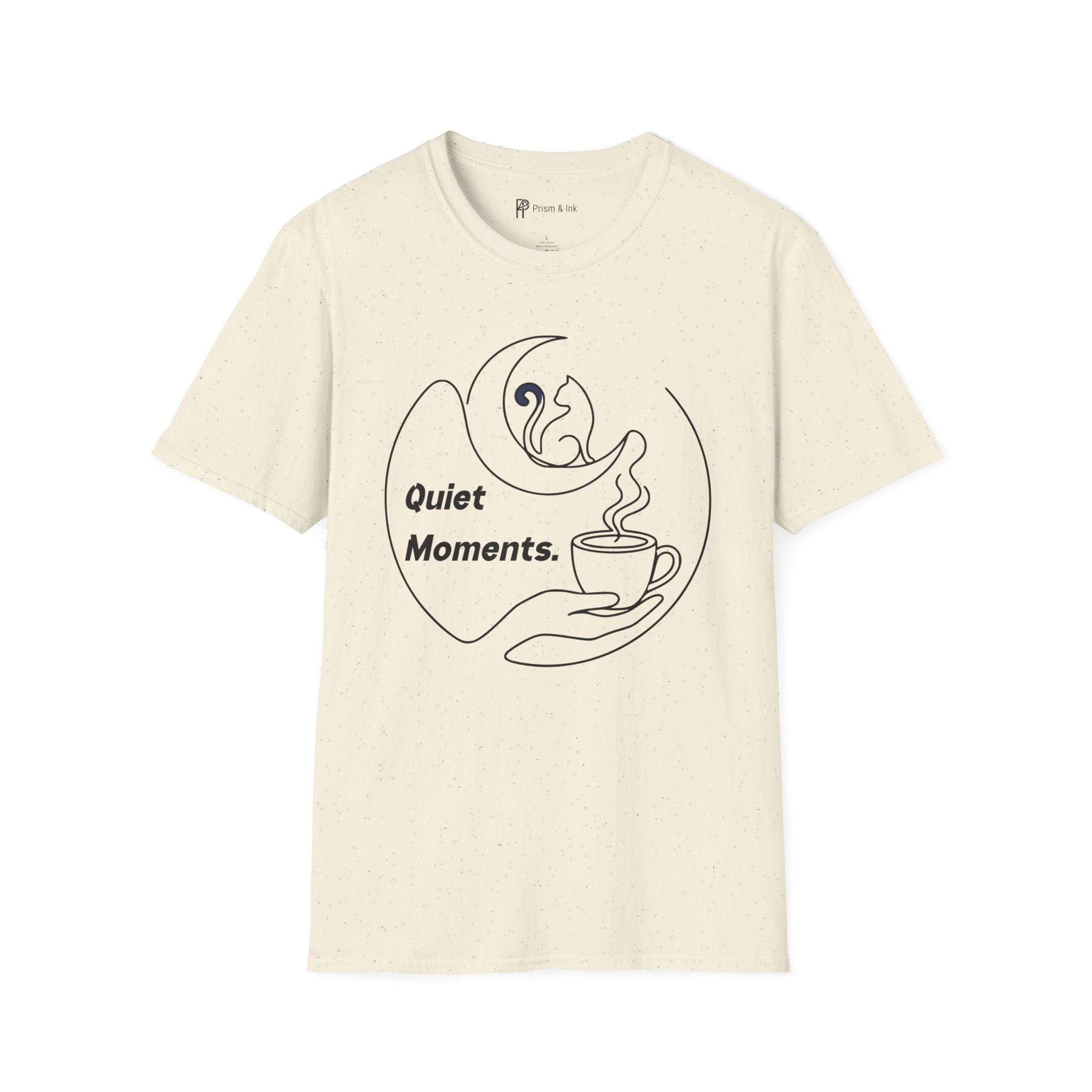 Quiet Moments Cat & Moon Coffee T-Shirt