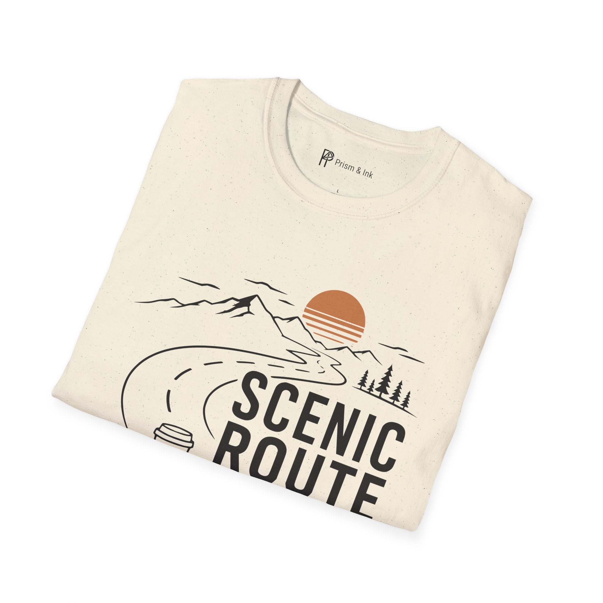 Scenic Route No Small Talk Coffee Roadtrip T-Shirt