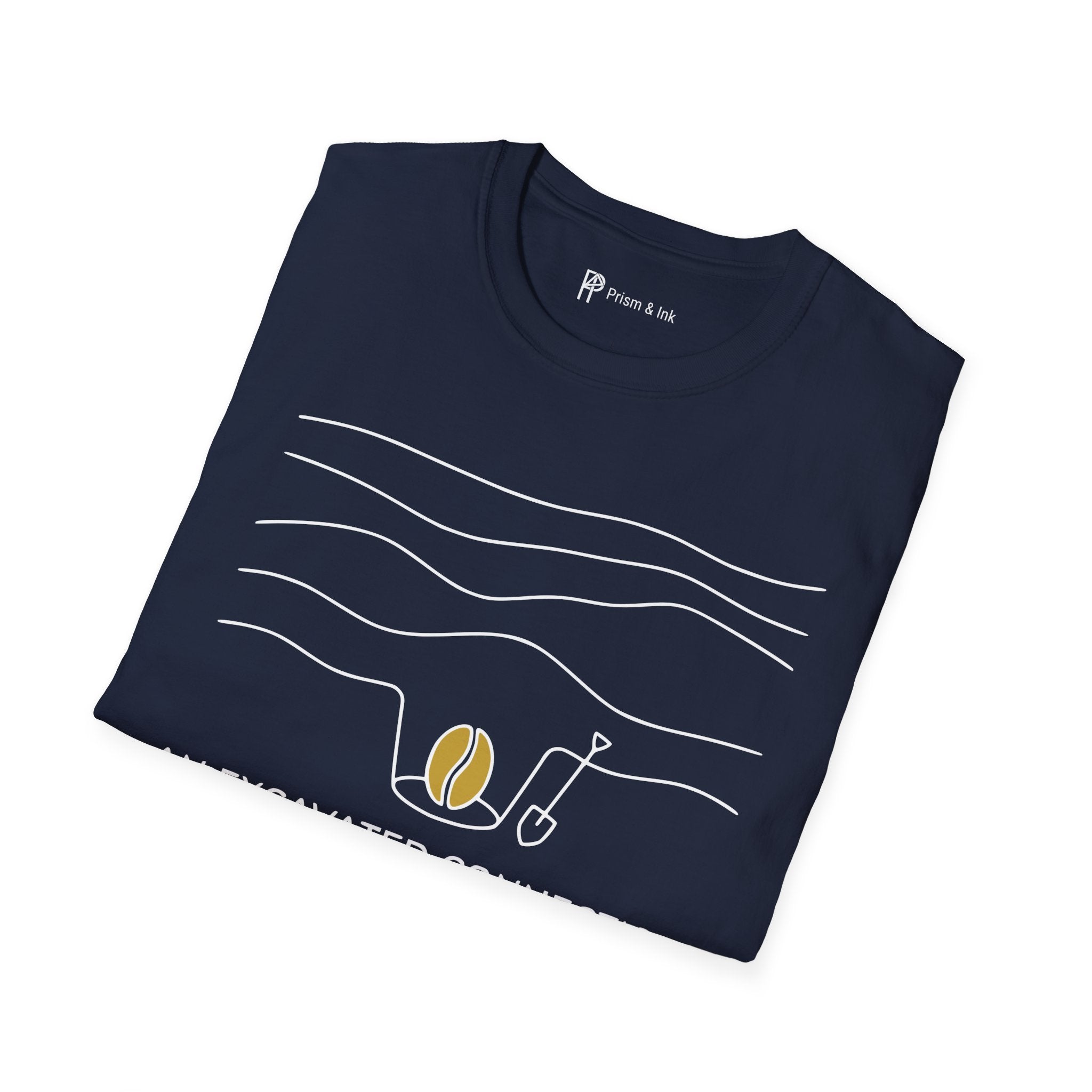 Excavated Connection T-Shirt — Archaeology Style Coffee Bean & Ancient Origins Art
