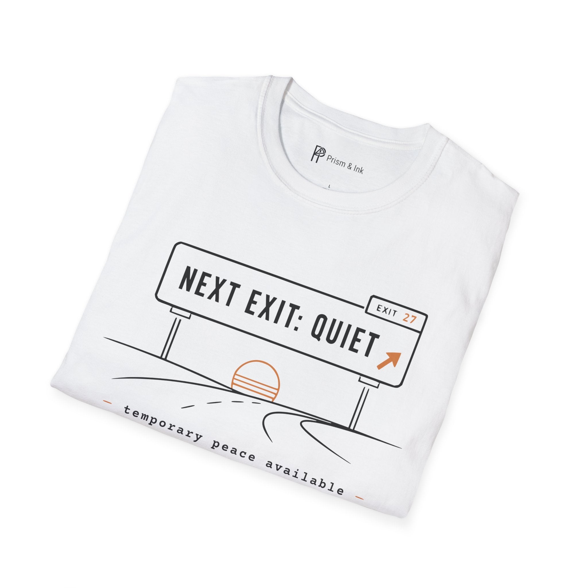 Next Exit Quiet Minimalist Road Trip T-Shirt