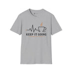 Keep It Going Powered By Coffee Heartbeat T-Shirt