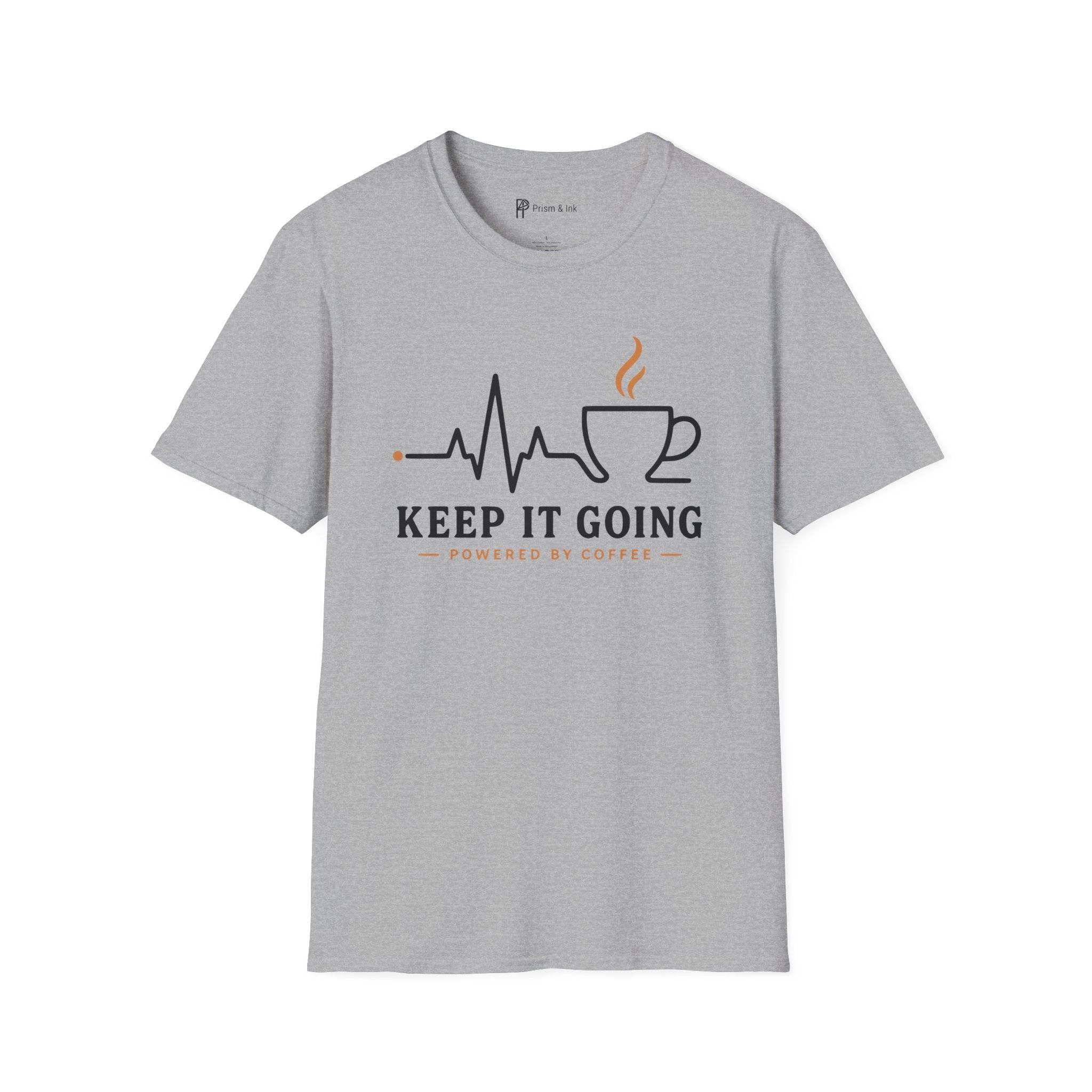 Keep It Going Powered By Coffee Heartbeat T-Shirt