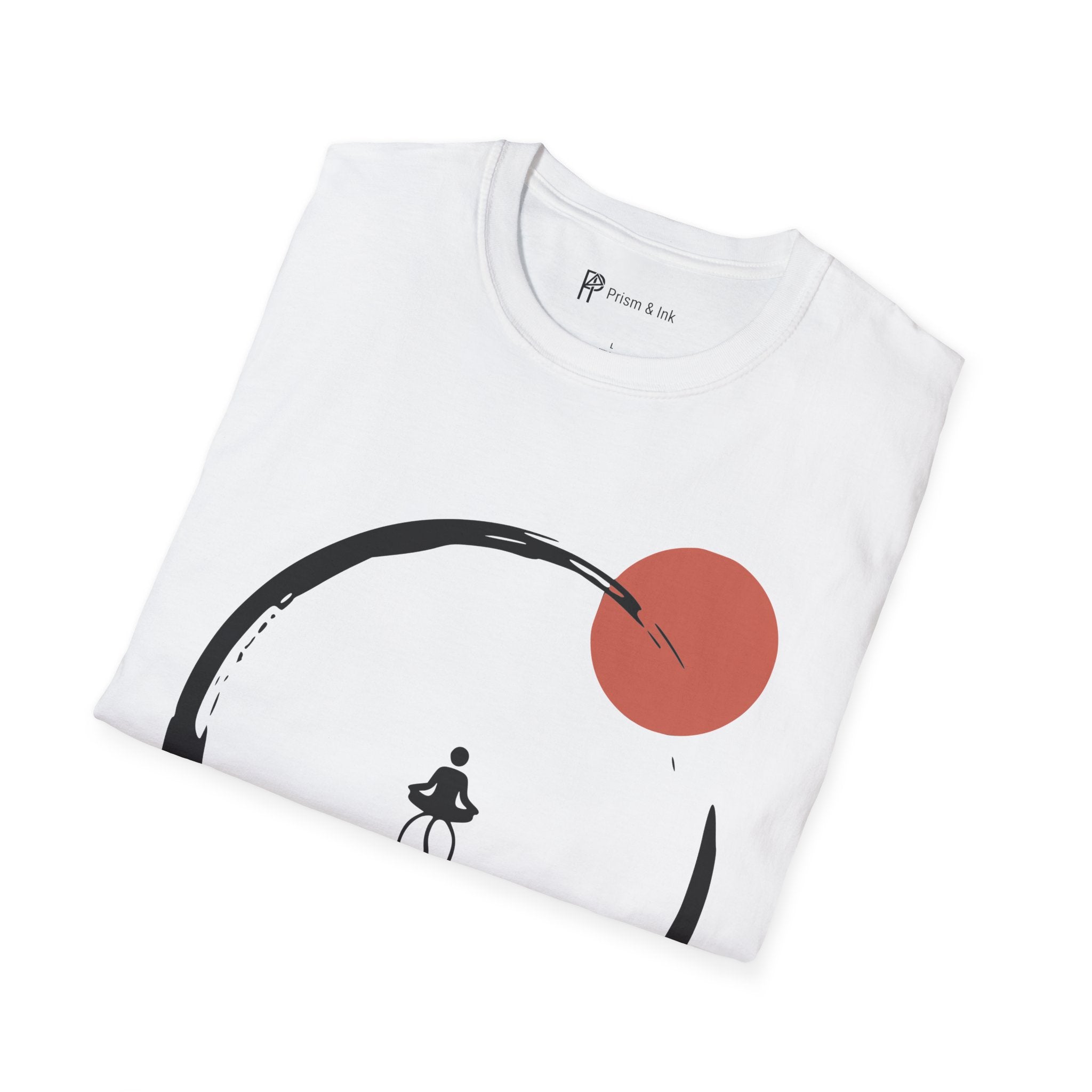 Caffeine Zen T-Shirt — Enso Circle and Meditating Coffee Bean