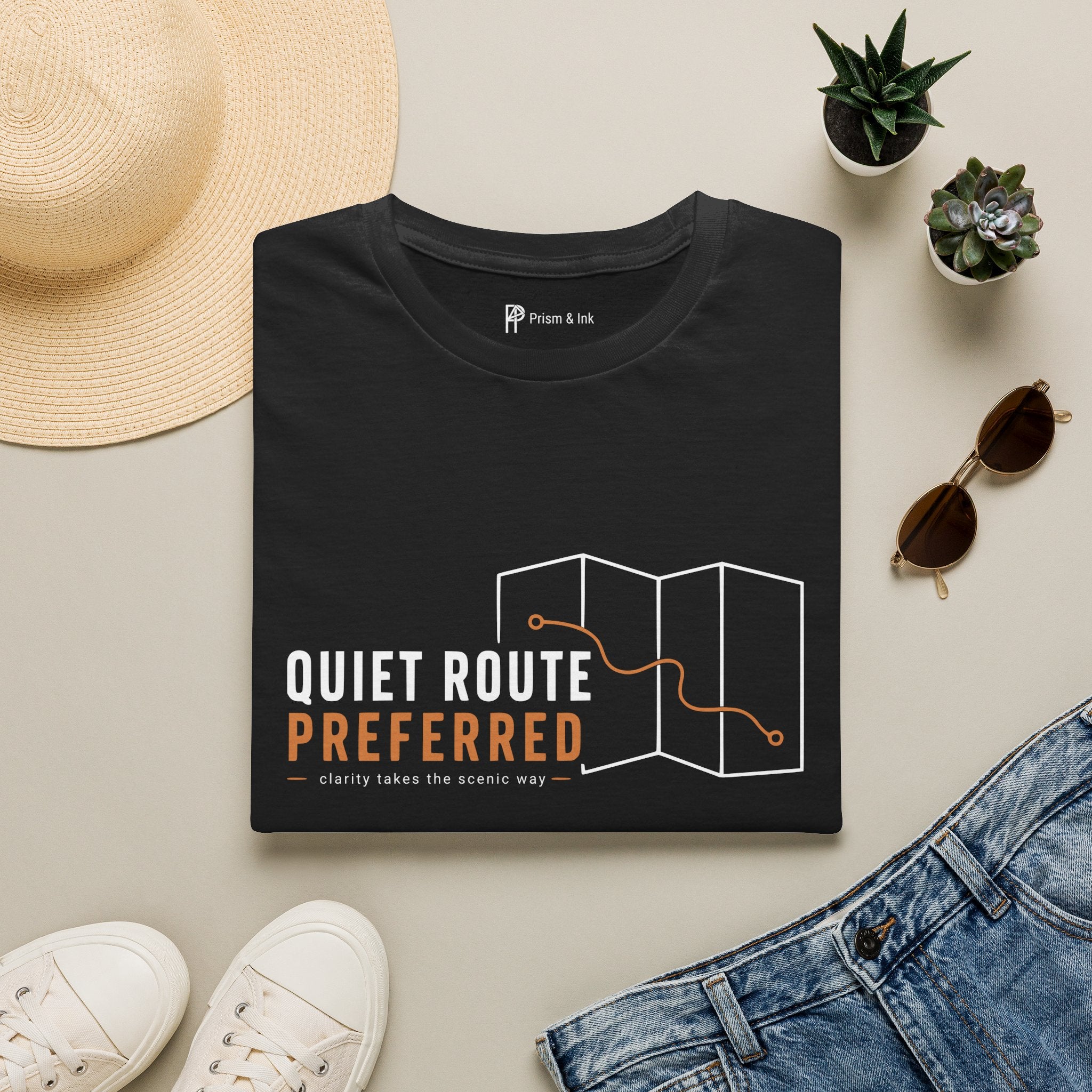 Quiet Route Preferred Minimalist Scenic Route T-Shirt