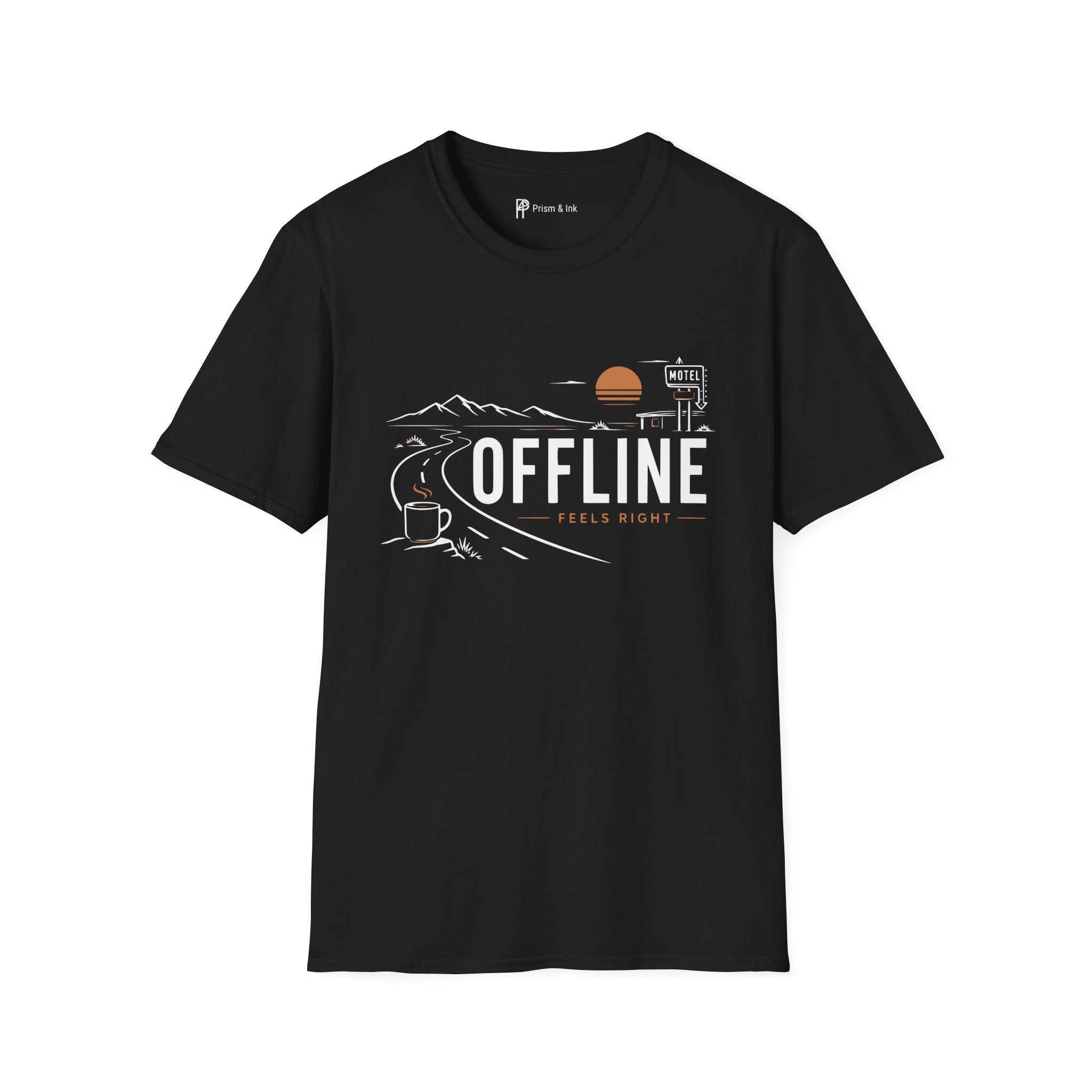 Offline Feels Right Roadtrip Coffee T-Shirt