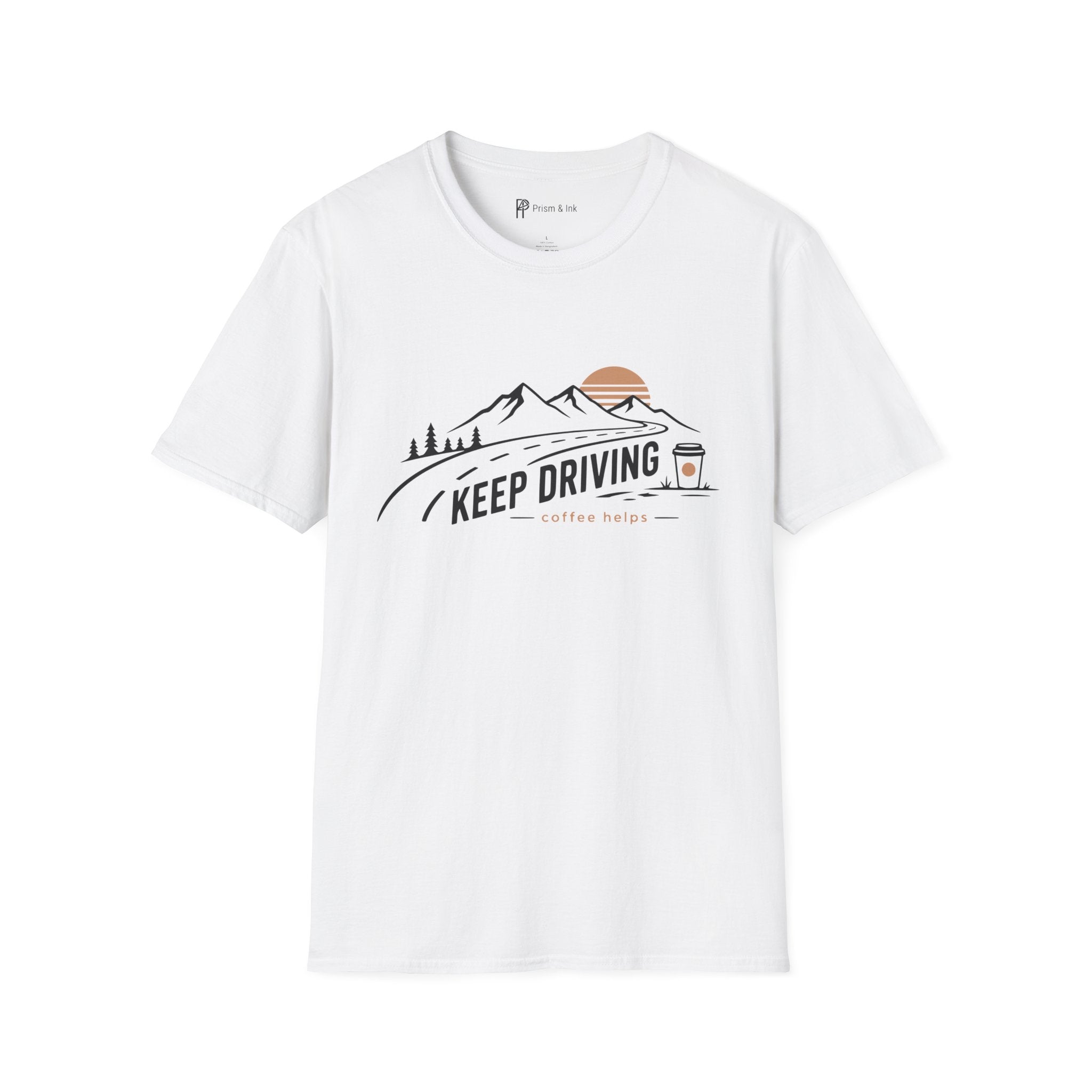Keep Driving Mountain Road Trip Coffee T-Shirt