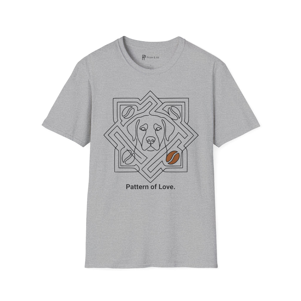 Pattern of Love Minimalist Dog & Coffee Bean T-Shirt